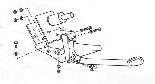 Caballete lateral Buzzetti, Peugeot Speedfight 1/2 AC y LC, Vivacity 4634