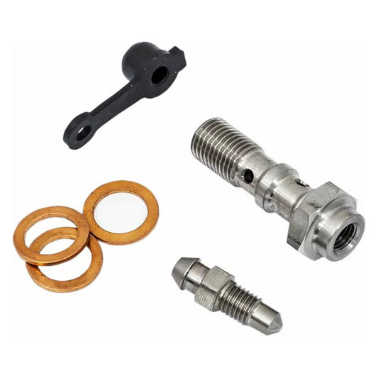 Double bleeder / caliper bleeder screw M10x1.25mm SS Goodridge