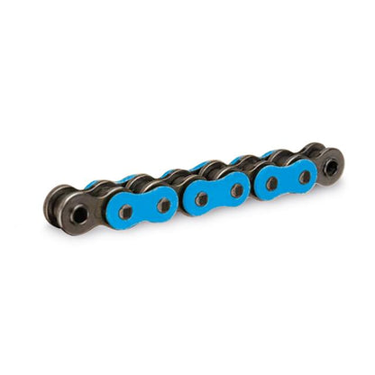 Cadena RK 520XSO con 116 eslabones azul fluor