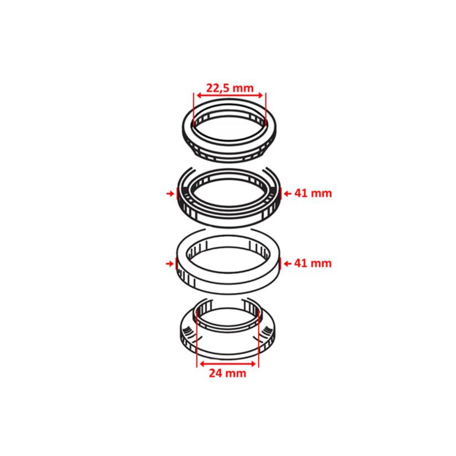 Cojinetes de dirección Honda NSR / MT / MB 50 Supertec 9956