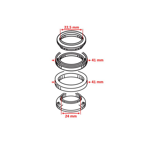 Cojinetes de dirección Honda NSR / MT / MB 50 Supertec 9956