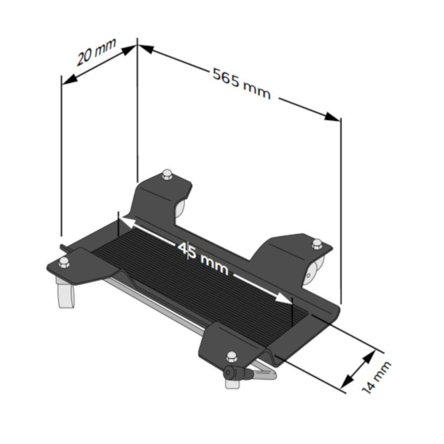 Support de stationnement pour béquille centrale noir PUIG