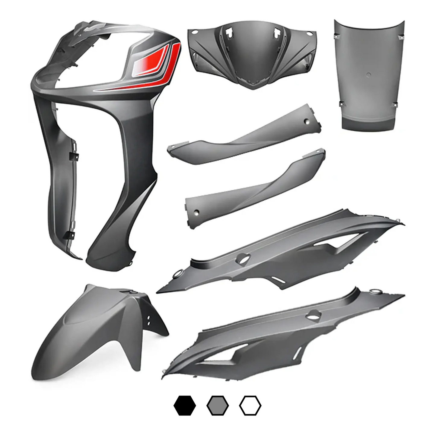 Kit carenados SYM Symphony SR 125cc 8 piezas AllPro