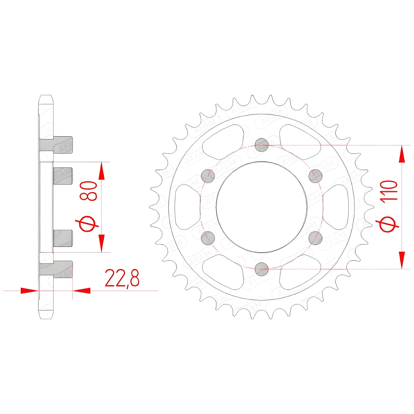 Cremalheira de transmissão Aprilia Futura 125 Z-38 520 Afam