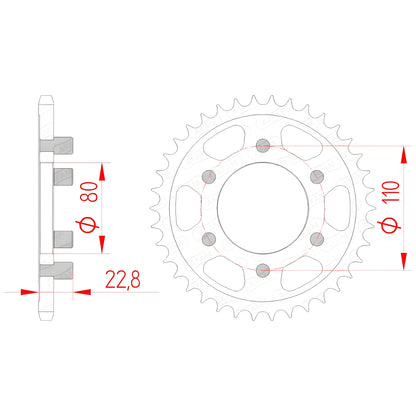 Cremalheira de transmissão Aprilia Futura 125 Z-38 520 Afam