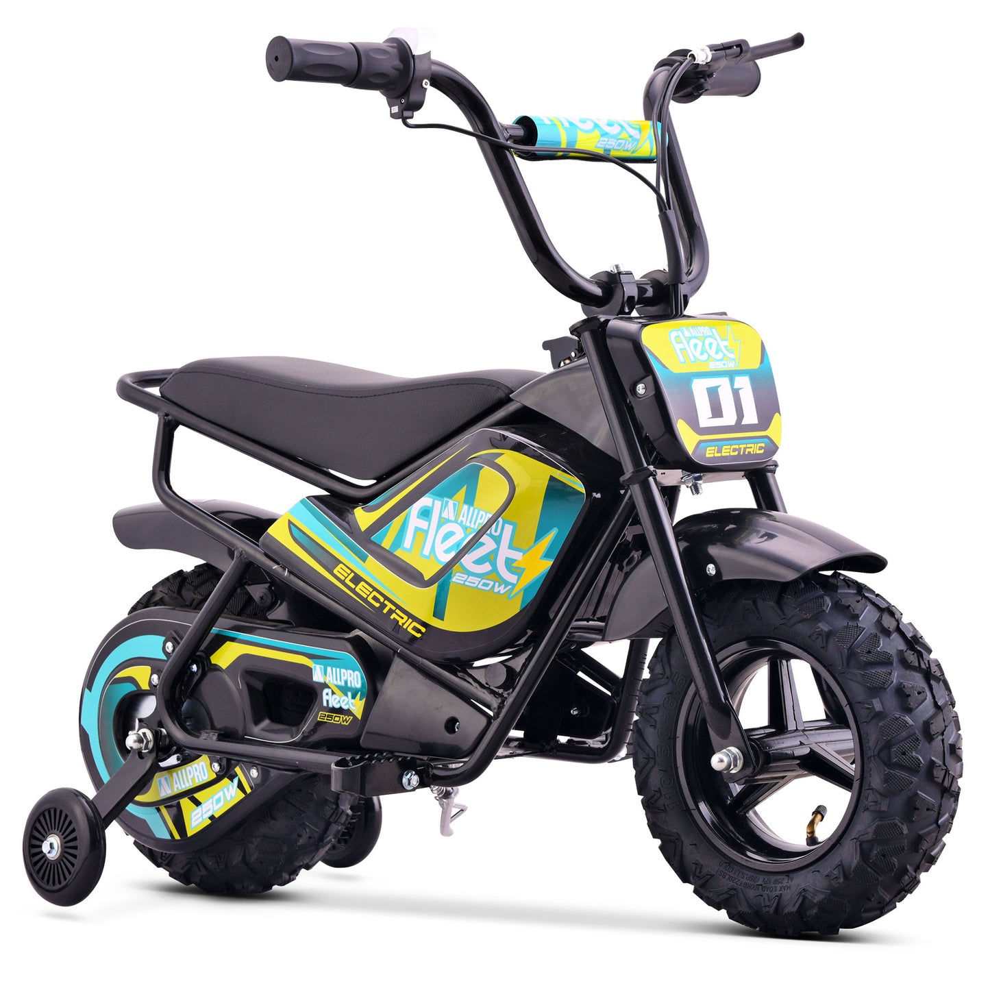 Mini Moto eléctrica FLT-E 250W-24V 110/50-6.50 Max 20 Km/h AllPro Azul AP100PB50.FLT.0250.BL