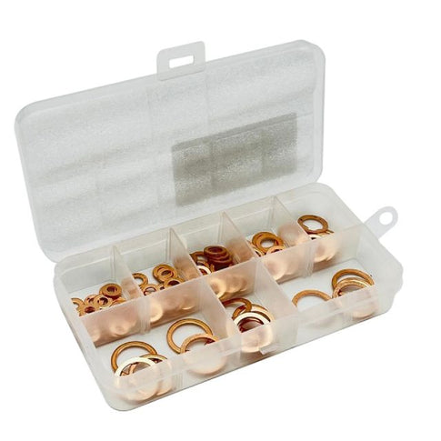 Surtido de arandelas de cobre M4-M14 AllPro - 100 unidades AP35GA00CGS