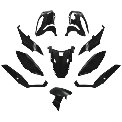 Kit carénages Honda XADV 750 21-23 10 pièces Noir mat métallisé AllPro