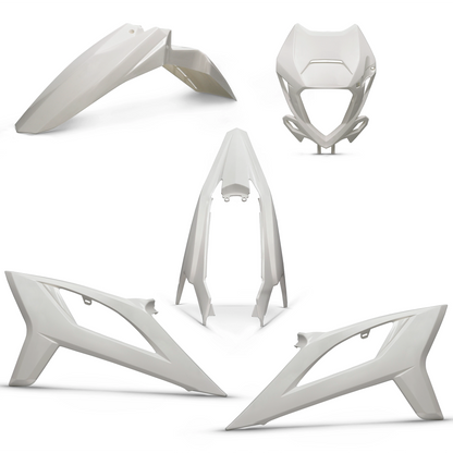 Kit de carénage Beta RR 50 >2021 blanc brillant 5 pièces Allpro