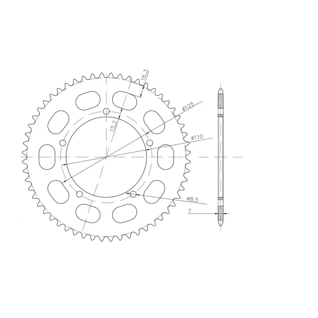 Couronne Sherco SM-R / Enduro 50 E5 >2021 428 Allpro