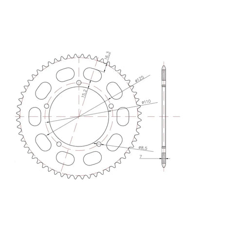 Couronne Sherco SM-R / Enduro 50 E5 >2021 428 Allpro