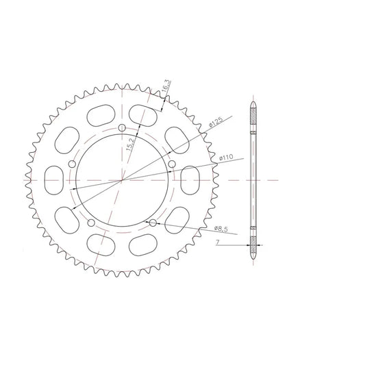Sprocket Sherco SM-R / Enduro 50 E5 >2021 428 Allpro