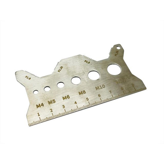 Jauge de filetage en acier inoxydable M4-M12 / P1.00-P1.75 AllPro