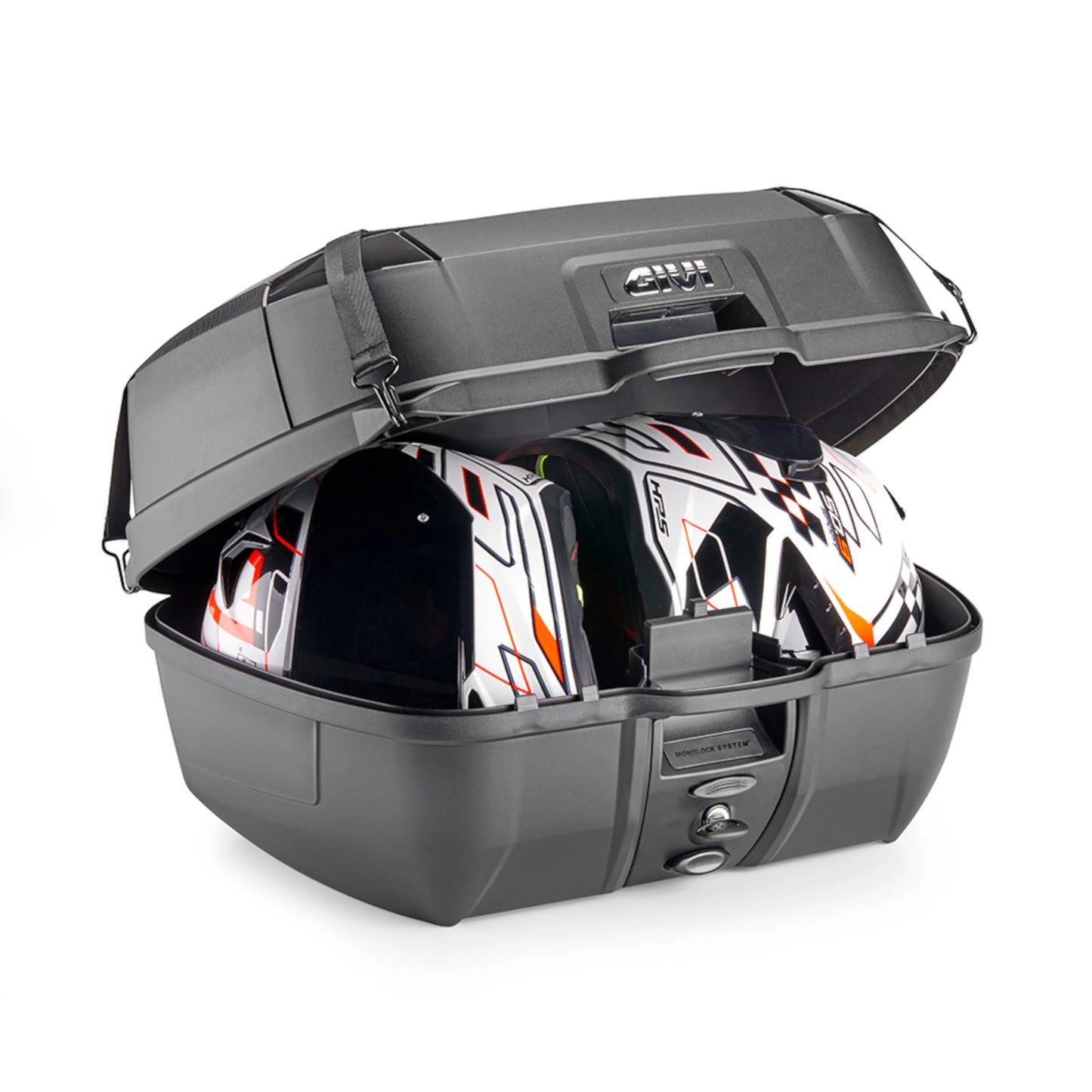 Baúl Monolock 45L negro reflectores negros B45 Givi