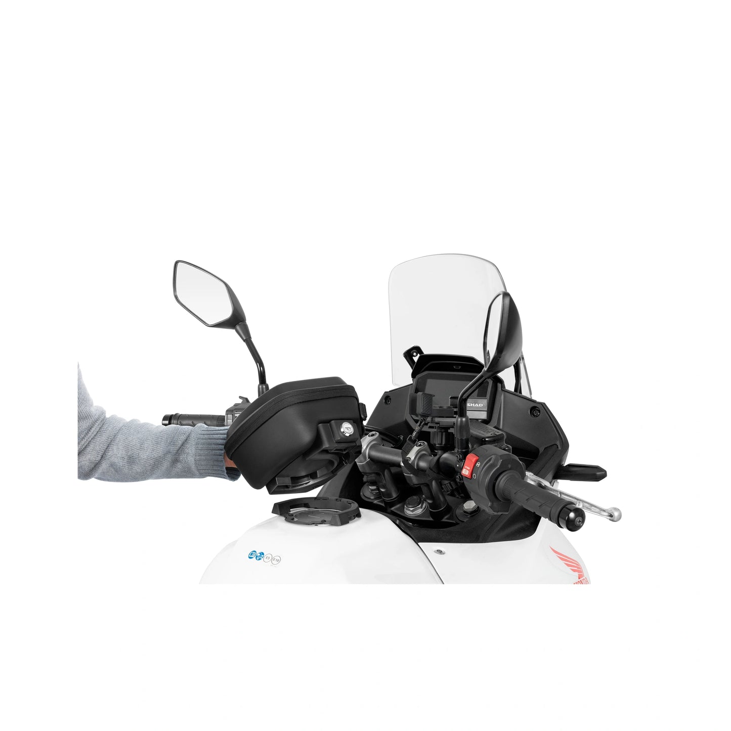 Fixação da bolsa de depósito Click system Shad Cf moto 450 MT 23-26 
