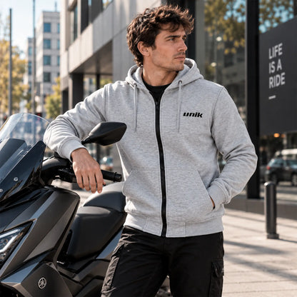 Sudadera Unik SC-01 con kevlar y protecciones - Gris