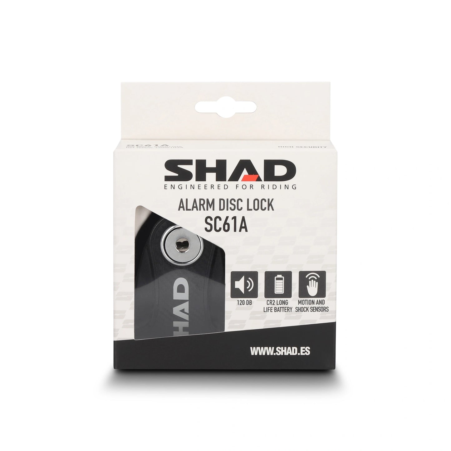 Cadeado anti-roubo de disco Shad SC61A - preto 