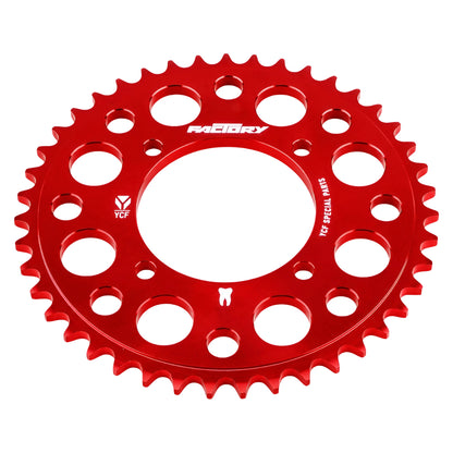Couronne Pitbike 420 4 trous Aluminium YCF