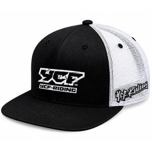 Gorra YCF visera plana - Negro/Blanco