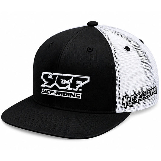 Gorra YCF visera plana - Negro/Blanco