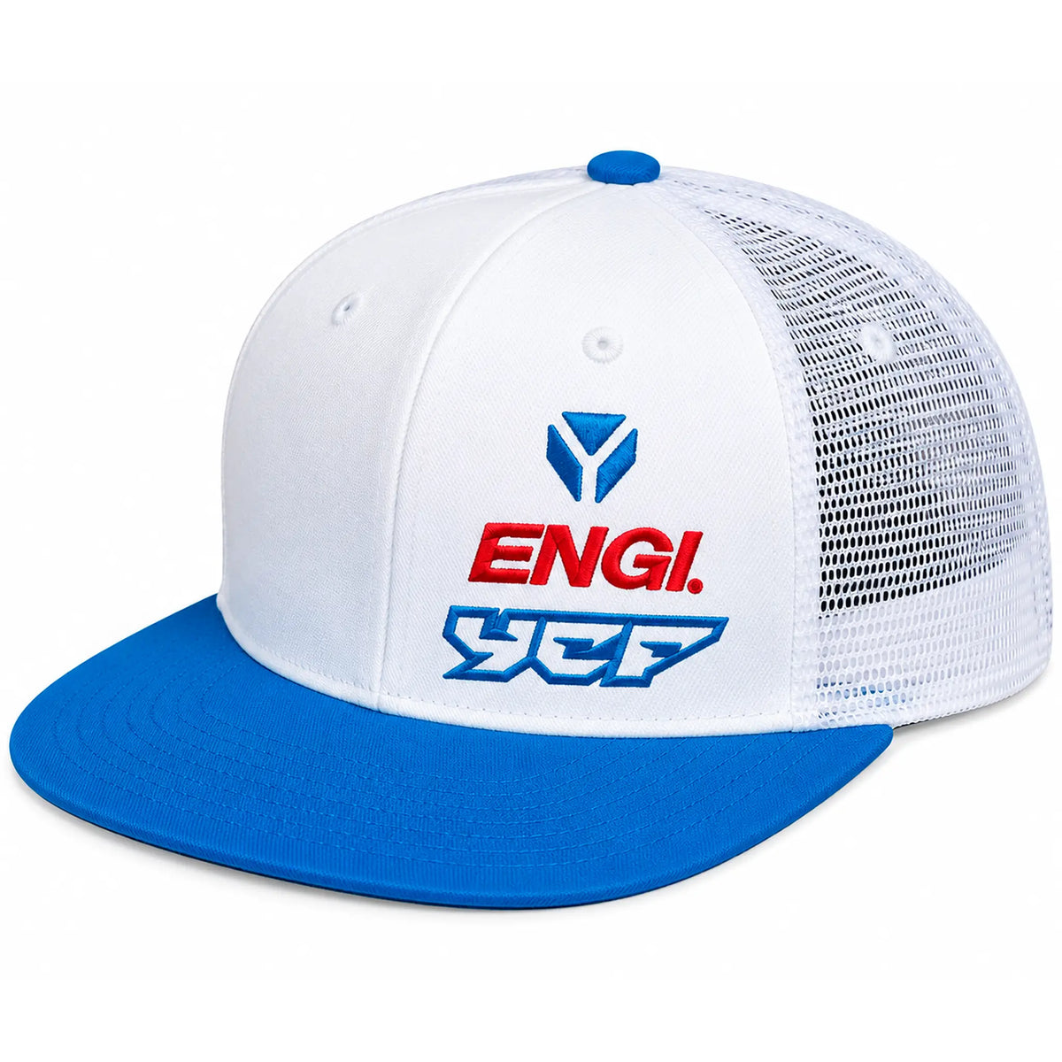 Gorra YCF Engi visera plana - Blanco/Azul