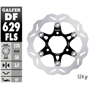 Disco de freno delantero flotante Yamaha Jog RR oversize d.220mm Galfer DF629FLS