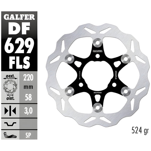 Disco de freno delantero flotante Yamaha Jog RR oversize d.220mm Galfer DF629FLS