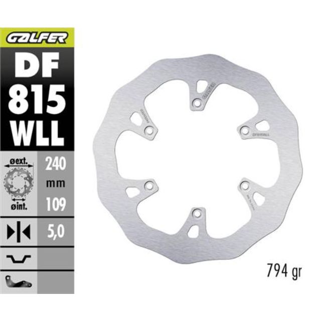 Disco de freno trasero Beta RR 250 / 300 / 350 / 390 / 400 / 450 Galfer DF815WLL