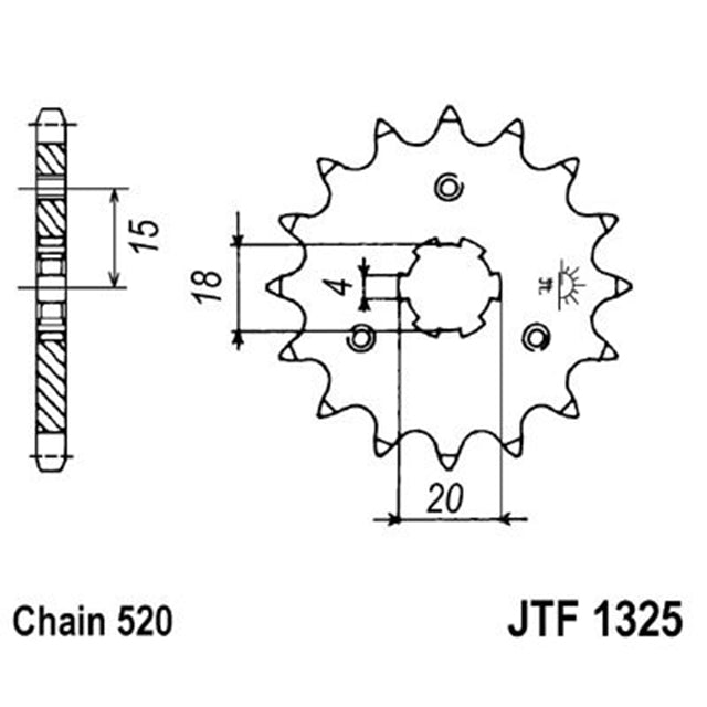 Piñon de Acero 11 Dientes JTF1325 JT Sprockets