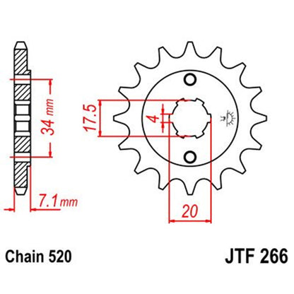 Piñon de Acero 13 Dientes JTF266 JT Sprockets
