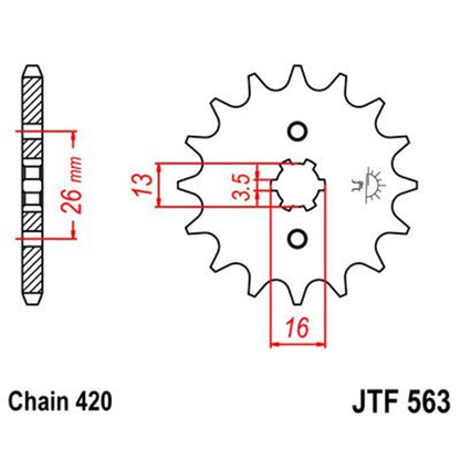 Piñon de Acero 11 Dientes JTF563 JT Sprockets