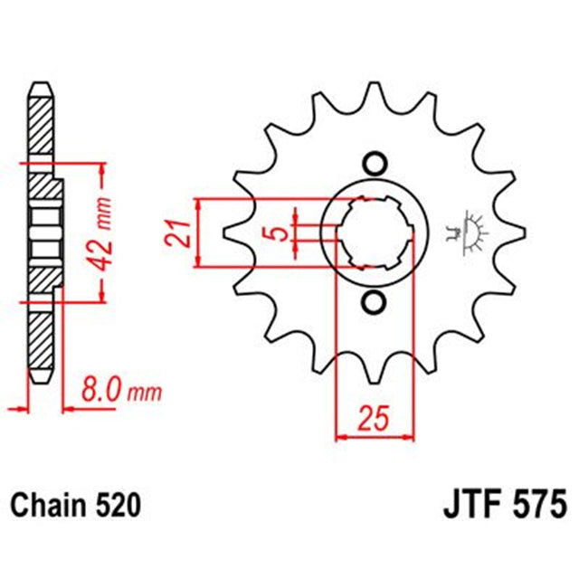 15 Tooth Steel Sprocket JTF575 JT Sprockets