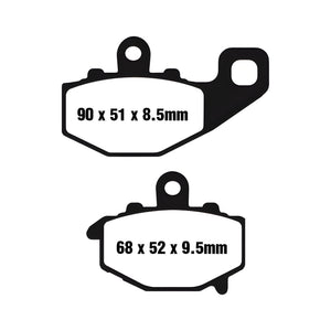 Pastillas de freno traseras Kawasaki ER-6F EBC HH - sinterizadas FA192HH