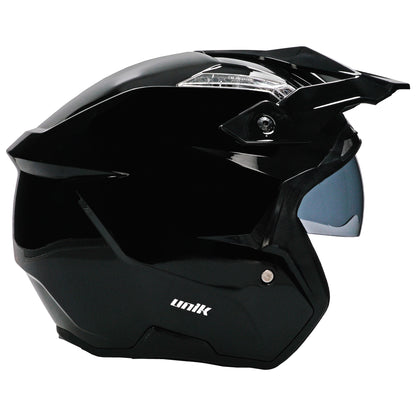 Unik Link DV Solid Helmet - Gloss Black