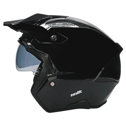 Unik Link DV Solid Helmet - Gloss Black