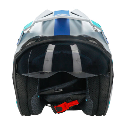 Unik Link DV Blueza Helmet - Grey/Blue