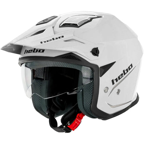 Casco Hebo Zone 5 Monocolor - Blanco Brillo