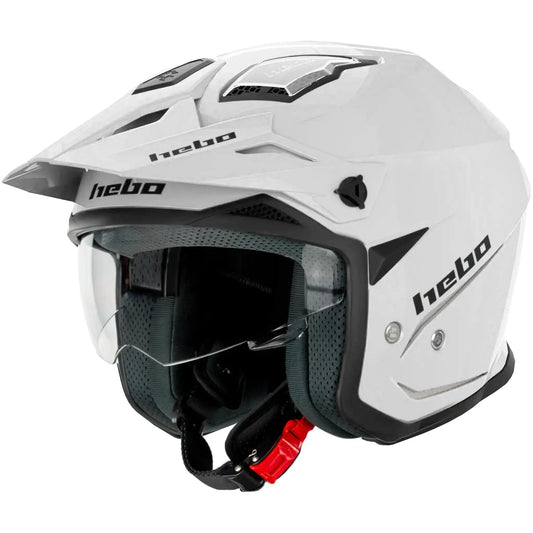 Casco Hebo Zone 5 Monocolor - Blanco Brillo