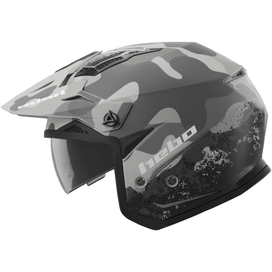 Casco Hebo Zone 5 Camo - Negro/Gris Mate