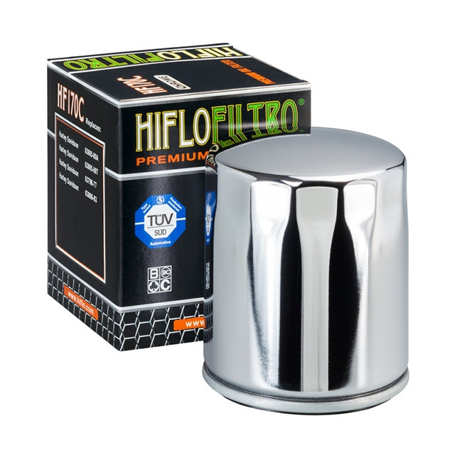 Filtro de aceite Harley Davidson cromado Hilfofiltro