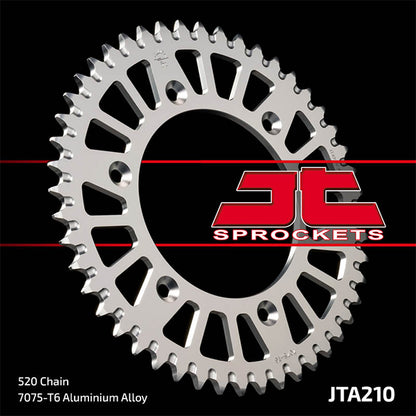 Corona de Alumínio 53 Dientes Rojo JTA210 JT Sprockets JTA210.53RED