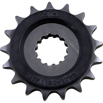 Piñon de Acero 17 Dientes Con Goma JTF1180 JT Sprockets JTF1180.17RB