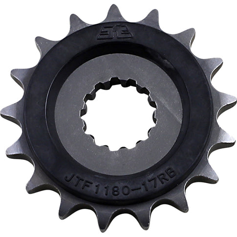 Piñon de Acero 17 Dientes Con Goma JTF1180 JT Sprockets JTF1180.17RB