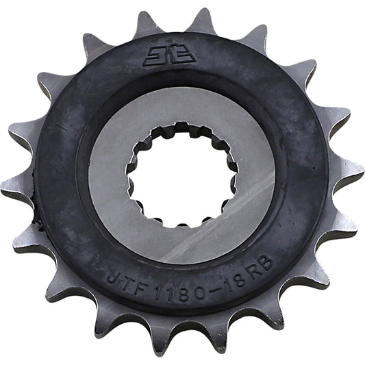 Piñon de Acero 18 Dientes Con Goma JTF1180 JT Sprockets JTF1180.18RB