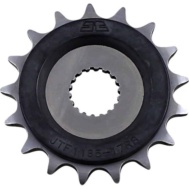 Piñon de Acero 17 Dientes Con Goma JTF1185 JT Sprockets JTF1185.17RB