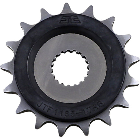 Piñon de Acero 17 Dientes Con Goma JTF1185 JT Sprockets JTF1185.17RB