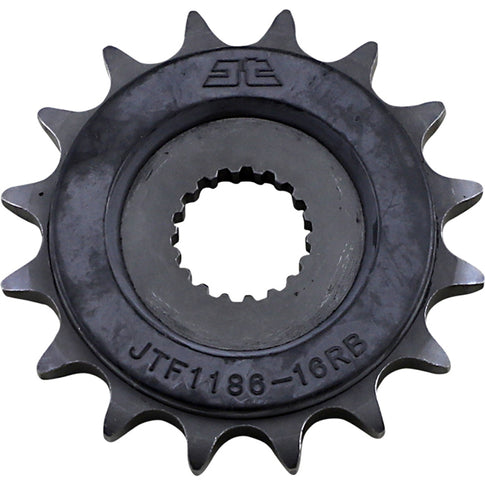 Piñon de Acero 16 Dientes Con Goma JTF1186 JT Sprockets JTF1186.16RB
