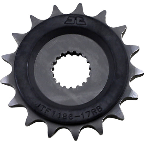 Piñon de Acero 17 Dientes Con Goma JTF1186 JT Sprockets JTF1186.17RB