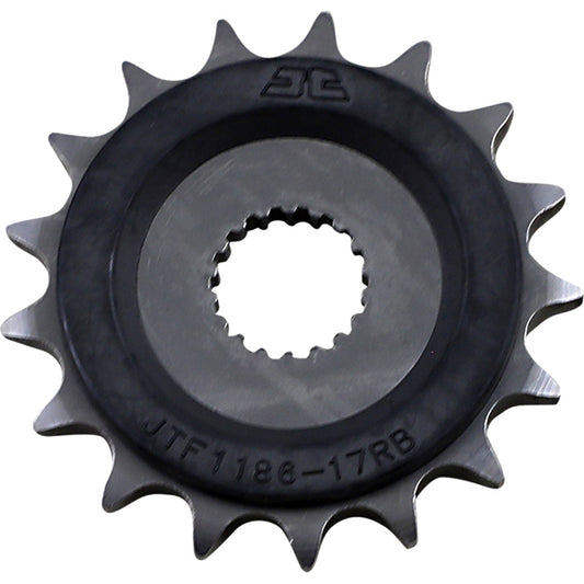 Piñon de Acero 17 Dientes Con Goma JTF1186 JT Sprockets JTF1186.17RB
