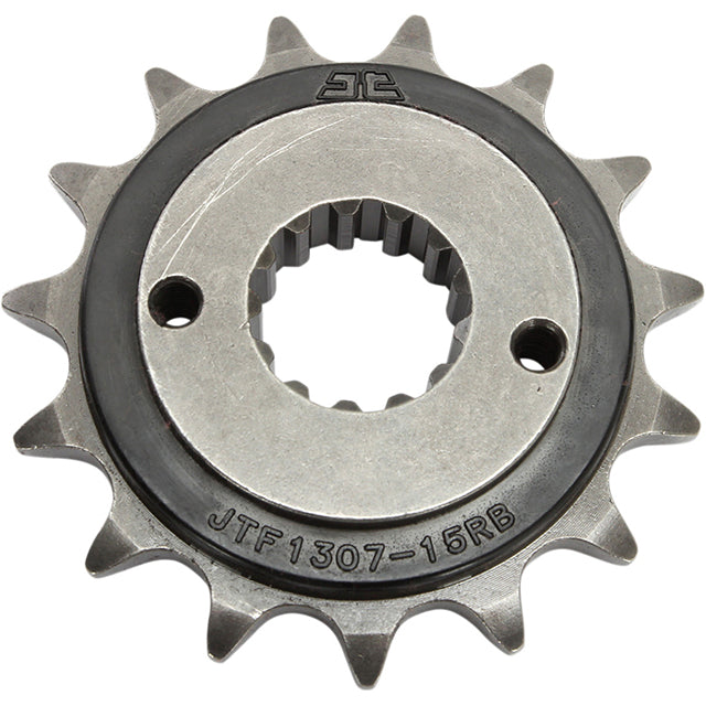 Piñon de Acero 15 Dientes Con Goma JTF1307 JT Sprockets JTF1307.15RB
